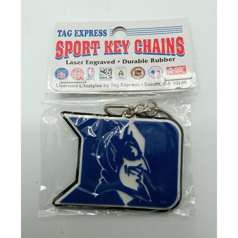 Vintage Tag Express Duke Blue Devils Sport Key Chain